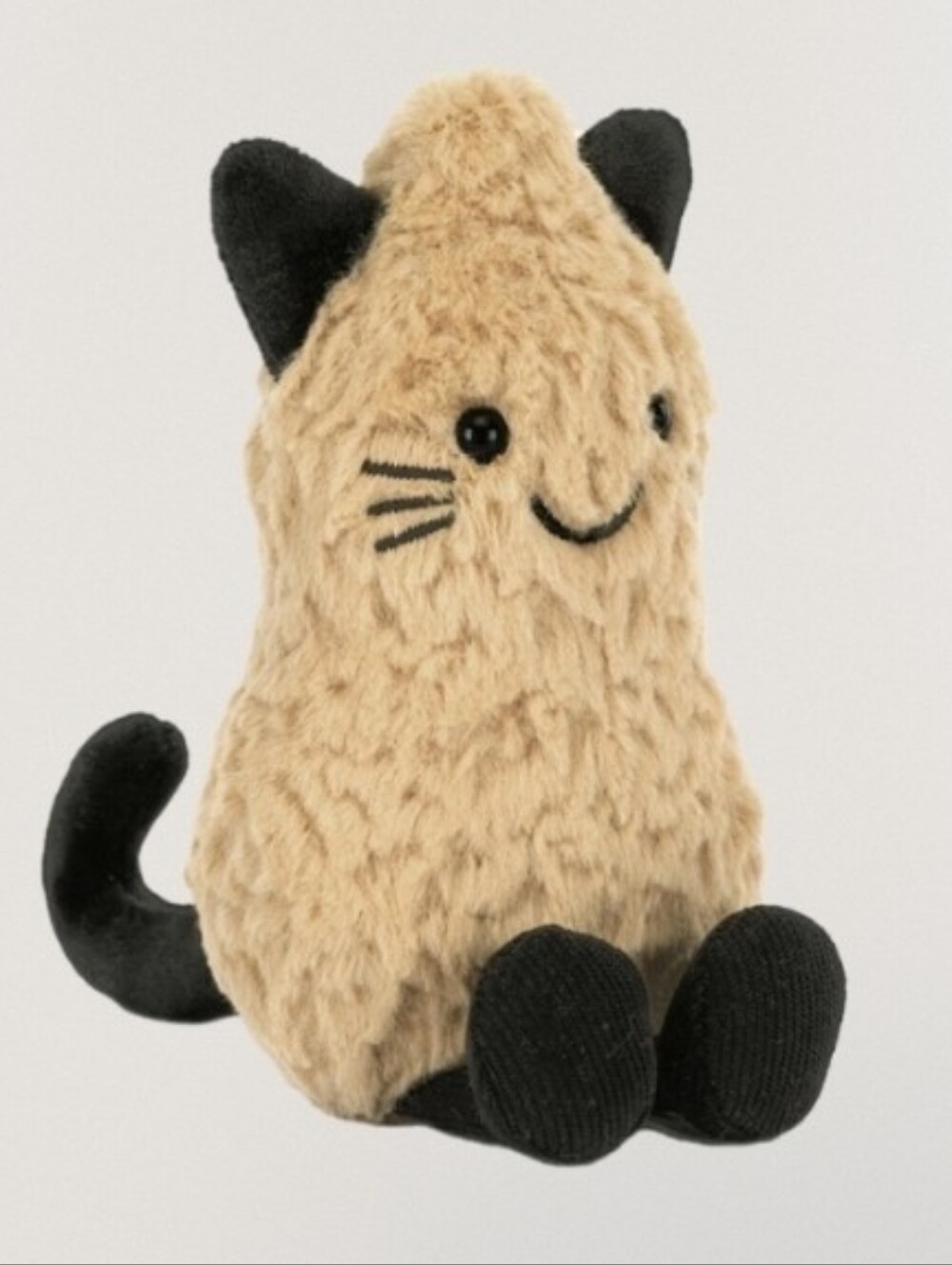 Jellycat Amuseables Peanut 'Cat' Soft & Plush 5.9x2.8x2.4" BNWT Authentic